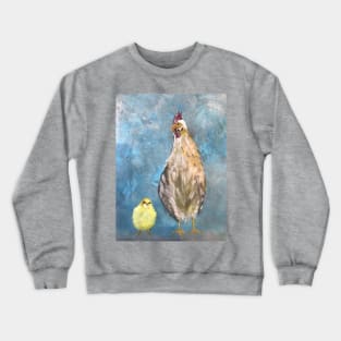 Mommy and baby chicken Crewneck Sweatshirt